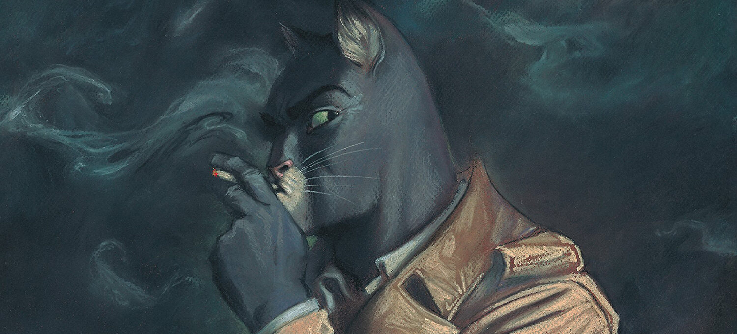 Smoking cat graphic novel Blacksad